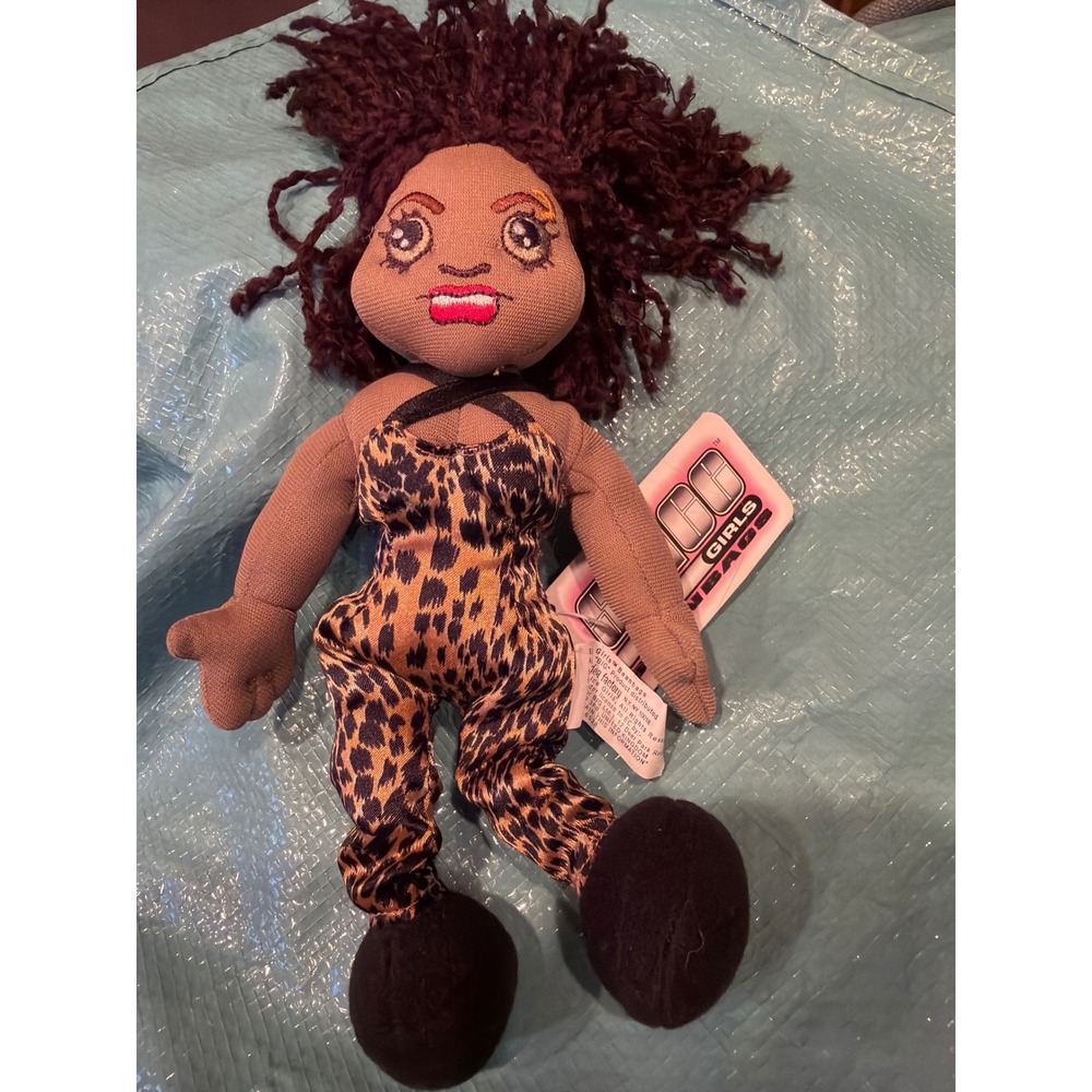 Vintage 1998 Spice Girls Beanbags Scary Spice Mel B Leopard Plush Toy NWT